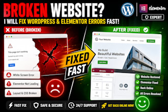 fix elementor or wordpress website errors and broken pages