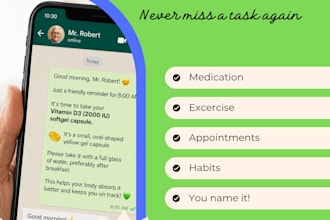 send daily personalized medication reminder messages
