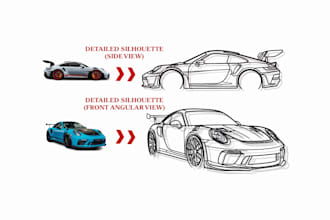 do vector illustrations and professional silhouettes of cars
