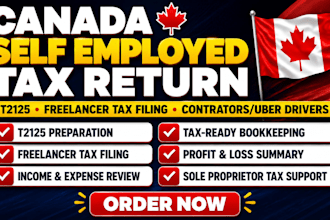 prepare canada tax self employed tax return t2125 freelancer tax filing