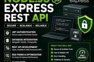 node js express API development and bug fixing