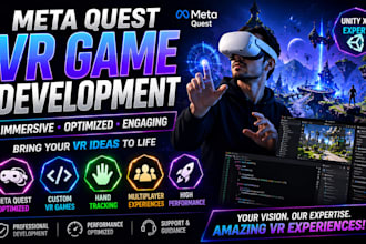 develop immersive meta quest vr games and virtual reality experience