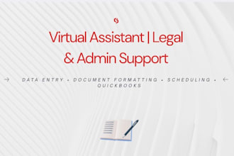 be your virtual assistant for legal and admin support