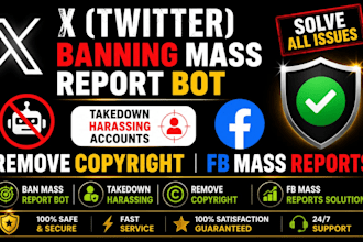 x ig banning mass report bot,takedown harassing remove copyright fb mass reports