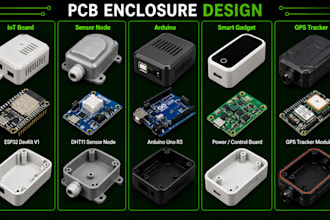 design pcb enclosure cad for arduino raspberry pi iot devices with stl step file