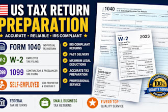prepare form w2, 1099 1040 and tax return