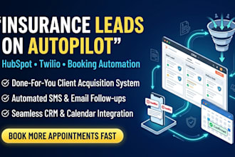 build insurance lead generation funnel hubspot twilio and booking automation