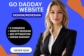 design godaddy  website, redesign godaddy, develop godaddy