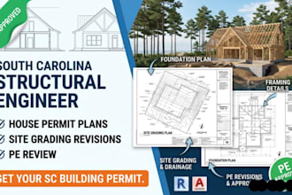south carolina structural engineer house permit plans site grading revisions pe