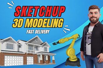 do sketchup 3d cad modeling and architectural renders