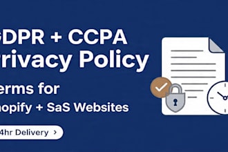 draft gdpr compliant privacy policy and website legal pages