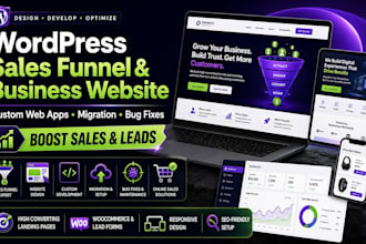 build a high converting sales funnel, business website or custom webapps