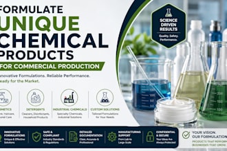 formulate unique chemical products for commercial production