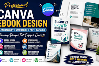 build an engaging canva ebook, and digital product