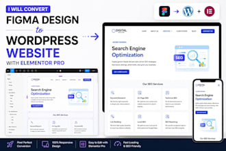 convert figma design to elementor wordpress website