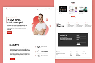 create a modern portfolio website using react