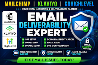 setup spf dkim dmarc for mailchimp klaviyo and gohighlevel