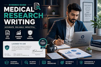 write medical, clinical, or pharmacy research articles