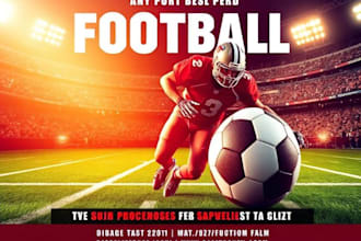create american football flyer european football or any sports event flyer
