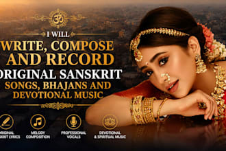 write, compose and record original sanskrit songs, bhajans and devotional music