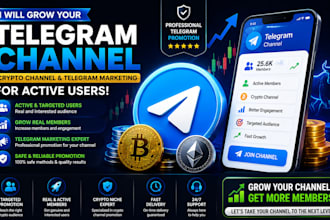 promote your crypto channel and grow real telegram members