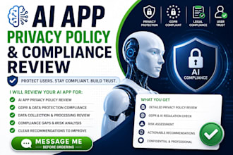 review ai app privacy policy and compliance requirements