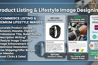 provide professional ecommerce product image and do listings