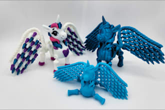design articulated flexi toys and movable joint 3d models for 3d printing