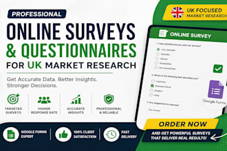 create targeted online surveys and business market research for UK and US
