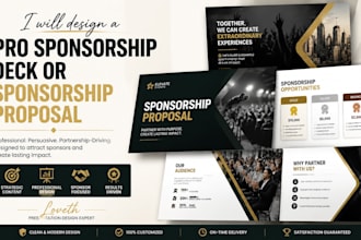 design a pro sponsorship deck or sponsorship proposal