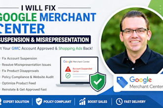 fix google merchant center suspension and misrepresentation