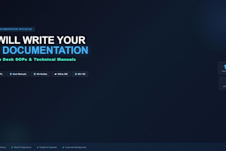 write IT documentation, help desk sops and technical manuals