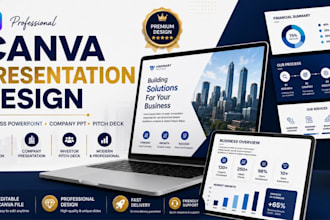 do professional canva business powerpoint, company ppt presentation slides
