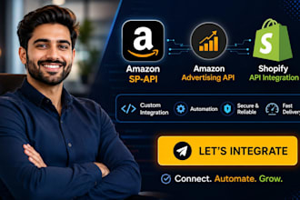 integrate amazon sp api, amazon ads api and shopify api