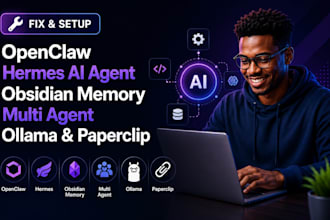 fix setup openclaw hermes ai agent obsidian memory multi agent ollama paperclip