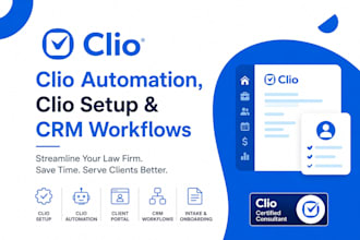 set up and customize your clio manage account for your law firm, clio automation
