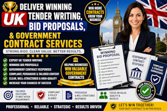 deliver winning uk tender writing bid proposals government contract services