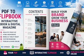 convert PDF to flipbook, interactive ebook, digital magazine HTML5