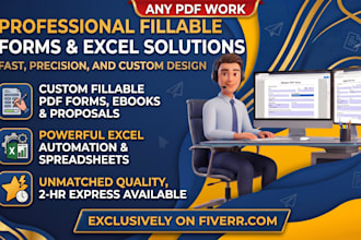 design interactive fillable and editable pdf, workbook and ebooks