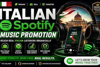 promote italian spotify music to real listeners and boost streams