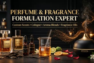 formulate perfume, scents, fragrance oil blend, cologne product,auras and aromas