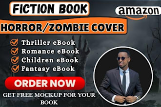 design horror zombie and thriller book cover for kindle and paperback