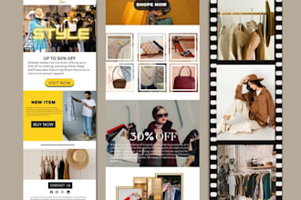 design mailchimp and klaviyo email template