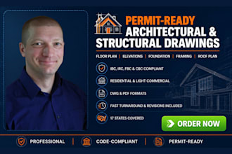 design architectural, structural drawings for city permit