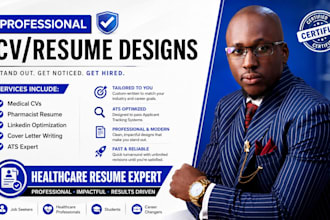 write ats medical resume CV, pharmacist resume, cover letter and linkedin