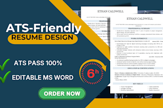 design a professional ats friendly CV and resume