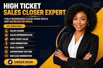 sales rep sales closer high ticket sales remote sales rep and generate leads