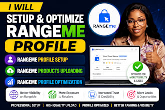 setup rangeme profile, rangeme product uploading and optimize rangeme profile