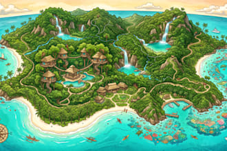 design professional and unique tourism, beach resort, vacation logo
