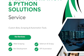 create selenium bots, web scrapers, crawlers for automation